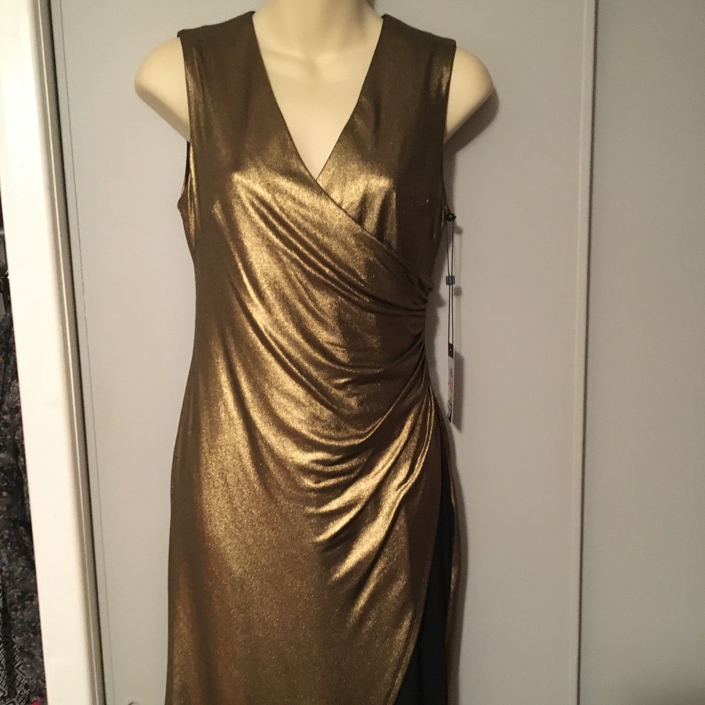 Tommy Hilfiger gold cocktail dress